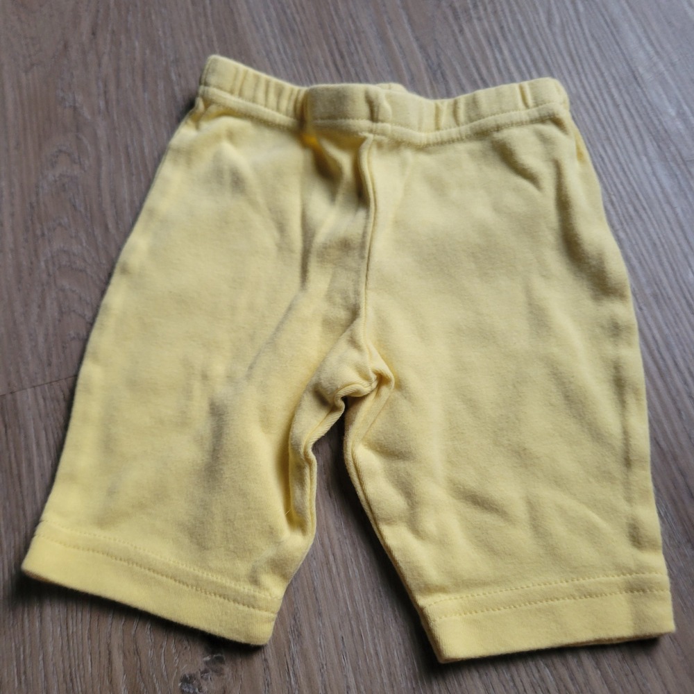 Gerber Leggings Unisex Newborn Yellow Solid Cotton Elastic Waist Casual Basic